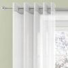 Plain Ring Top Eyelet Heading Voile Panel White - Image 3