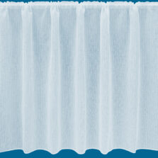 Bella White Net Curtain with Lead Weighted Hem