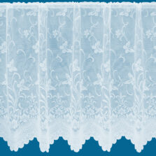 Butterfly net curtain with delicate white embroidered design