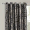 Eleanor Pewter Eyelet Metallic Printed Lined Ready Made Curtains - Image 3