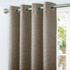 Athens Natural Eyelet Self Lined Blackout Ready Made Curtains - Image 3