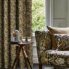 Georgina Gold Chenille Jacquard Lined Pencil Pleat Ready Made Curtains - Image 4