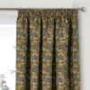 Georgina Gold Chenille Jacquard Lined Pencil Pleat Ready Made Curtains - Image 3
