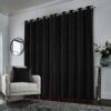 Windsor Black Eyelet Blackout Ready Made Curtains - Image 3