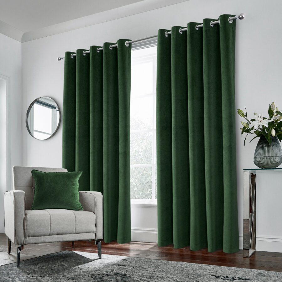 Windsor Green Eyelet Blackout Lined