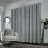 Windsor Grey Eyelet Blackout Ready Made Curtains - Image 3