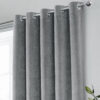 Windsor Grey Eyelet Blackout Ready Made Curtains - Image 4