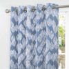 Hendon Blue Eyelet Jacquard Lined Ready Made Curtains - Image 3