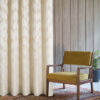 Hendon Cream Eyelet Jacquard Lined Ready Made Curtains - Image 3