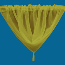 Plain Voile Swag Olive Green