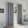 Arden Grey 100% Blackout Eyelet Curtains