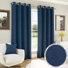 Marlow Navy Blackout Eyelet Curtains