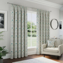 Ainsley Blue Pencil Pleat Blackout Curtains