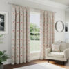Ainsley Red Pencil Pleat Blackout Curtains
