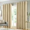Richmond Cream Eyelet Blockout Self Lined Ready Made Curtains - Image 2
