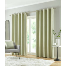 Richmond Green Eyelet Blockout Self Lined Ready Made Curtains