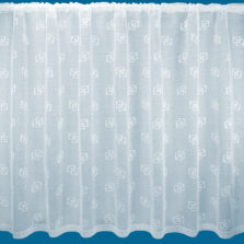 Gemini Square Design White Net Curtain