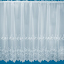 Penny Embroidered Voile Net Curtain White