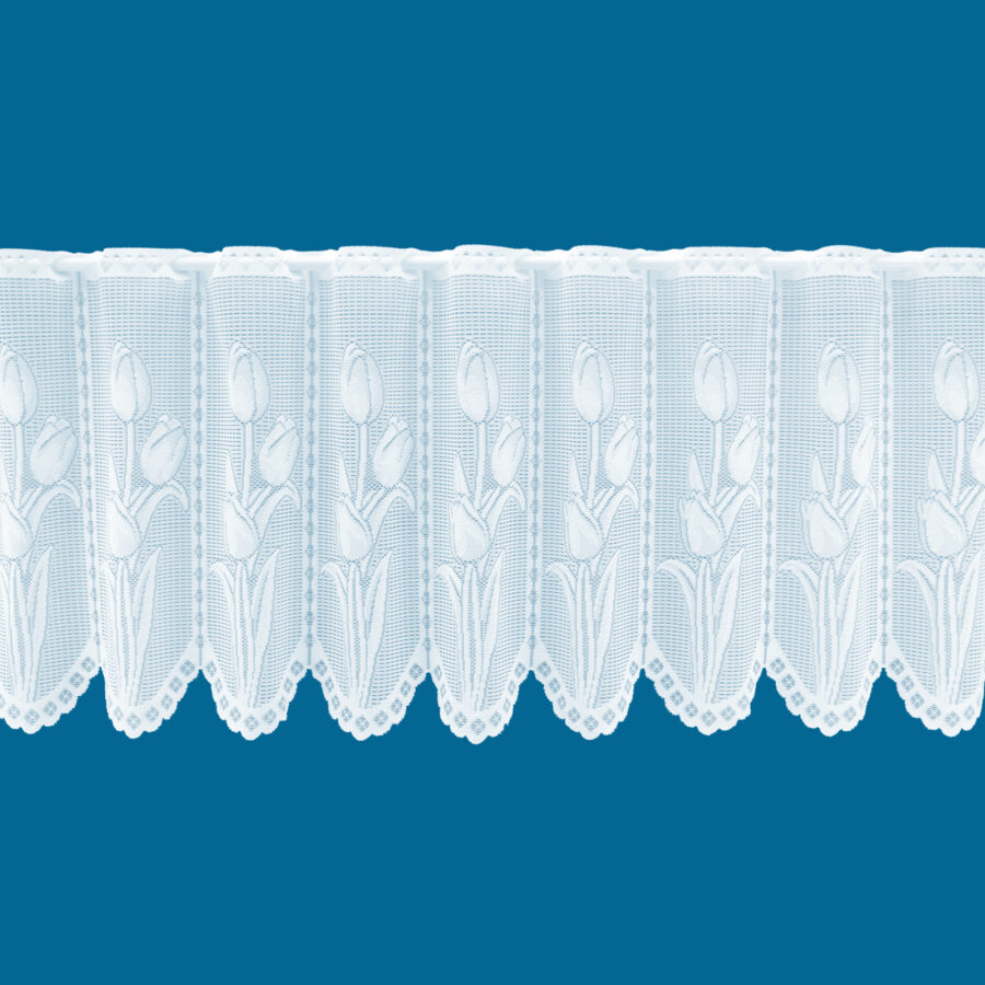 Tulip Premium Quality White Café Net Curtain