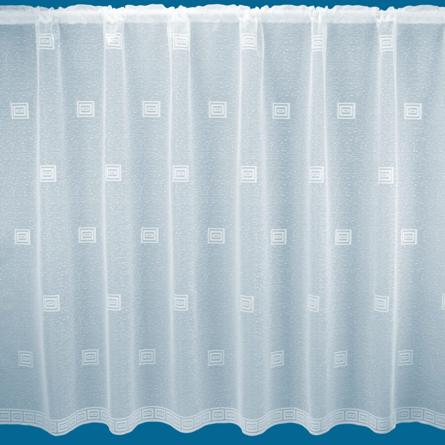 Kara Square White Net Curtain