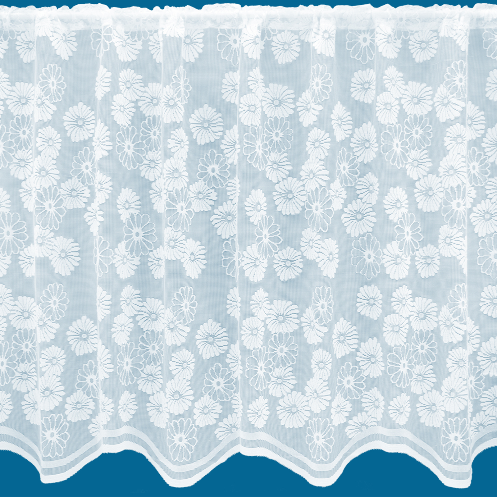 Bouquet White Net Curtain