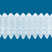 Deco Art Nouveau Premium Quality White Café Net Curtain